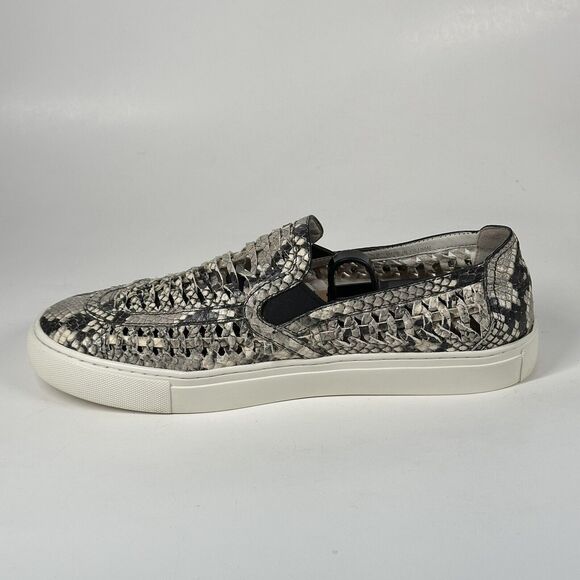 Tory Burch Womens Shoes Size 11 Huarache Weave Snakeskin Leather Slip On Sneaker - Picture 8 of 16